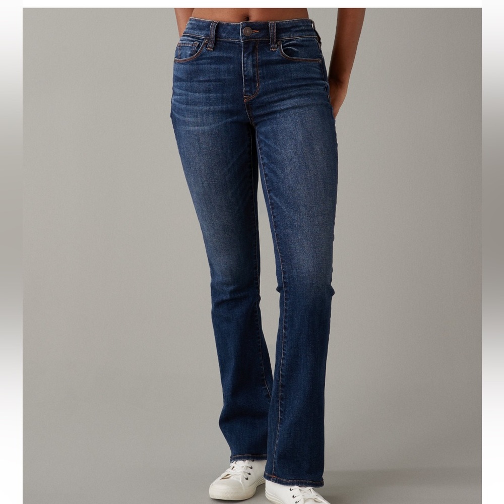 AE Next Level High-Waisted Skinny Kick Jean. Deep Sea Blue. Size 6 Regular. NWOT